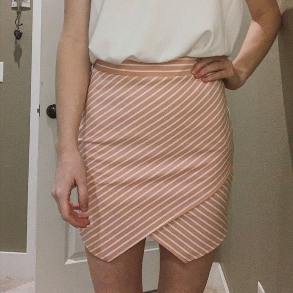 Envelope Skirt High Rise Pink & White Stripe - Picture 4 of 4